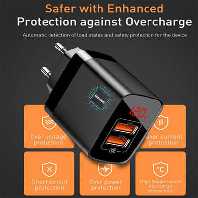 Baseus 18W Fast Charger with Digital Display Corporate Gifts Singapore