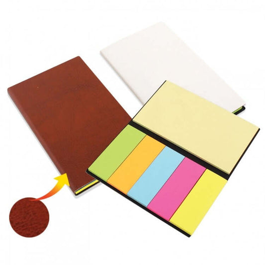 PU Post It Note in brown, white, and colorful sticky notes, perfect as a corporate gift for organization.
