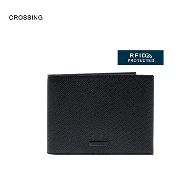 Crossing Elite Slim Leather Wallet [8 Card Slots] RFID with RFID protected badge.