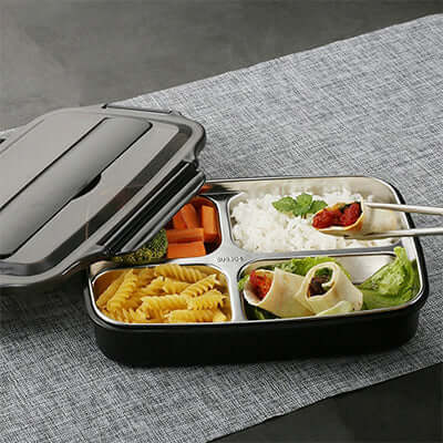 Stainless Steel Lunch Box with Compartments Corporate Gifts Singapore