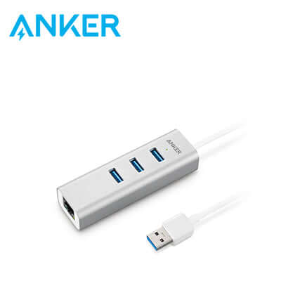 Anker Aluminum 3-Port USB 3.0 and Ethernet Hub Corporate Gifts Singapore