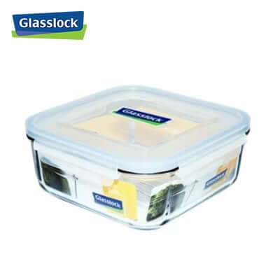 2600ml Glasslock Classic Container with clear lid and food inside