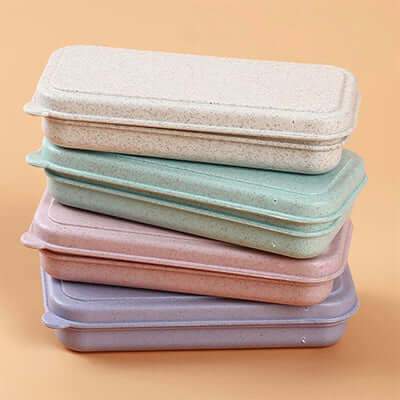 Compact Foldable Wheat Straw Cutlery Set Corporate Gifts Singapore