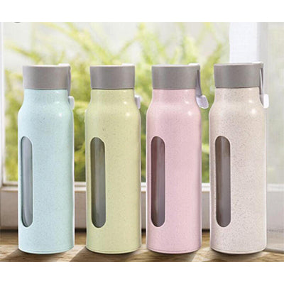 Wheat Straw Insulation Water Bottle 450ml Green