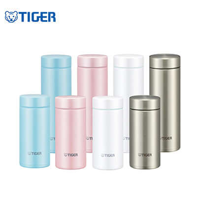 Tiger Stainless Steel Bottle MMP-J1 collection in various colors, perfect as corporate gift.