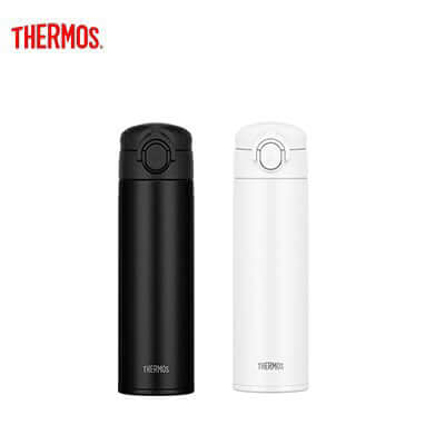 Thermos JOK-500 Thermal Flask in black and white, ideal for corporate gifts and on-the-go convenience.