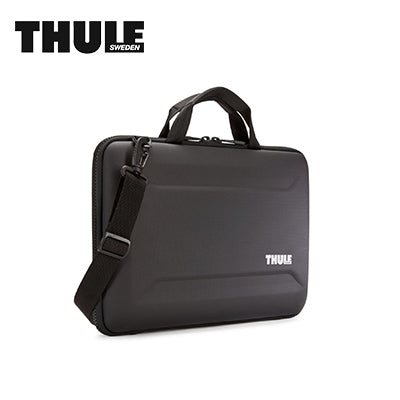 Thule Gauntlet Macbook Pro Attache Laptop Bag with molded exterior and adjustable strap.