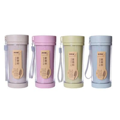 Eco Friendly Wheat Straw Water Bottle with Strap Corporate Gifts Singapore