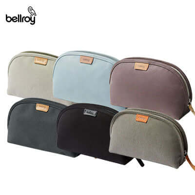 Bellroy Classic Pouch collection in multiple colors, ideal for organizing essentials and as a corporate gift.