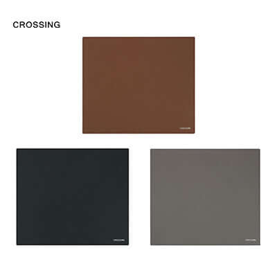 Crossing Milano Mouse Pad featuring three color options: brown, black, and gray, perfect for corporate gifts.