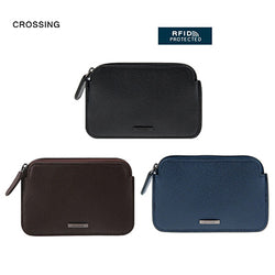 Crossing Elite Leather Key Coin Pouch With Card Slots RFID Corporate Gifts Singapore