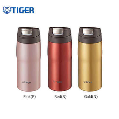 Tiger Stainless Steel Tumbler MJC-A in pink, red, and gold colors, ideal as a corporate gift.