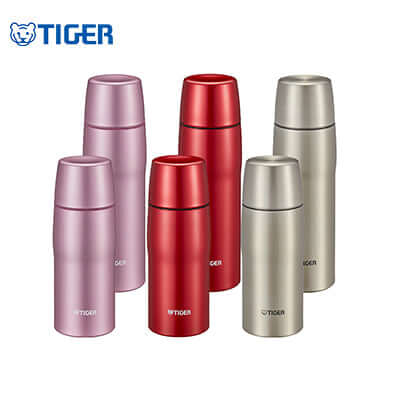 Tiger Stainless Steel Thermal Bottle MJD-A collection in various colors for corporate gifts.