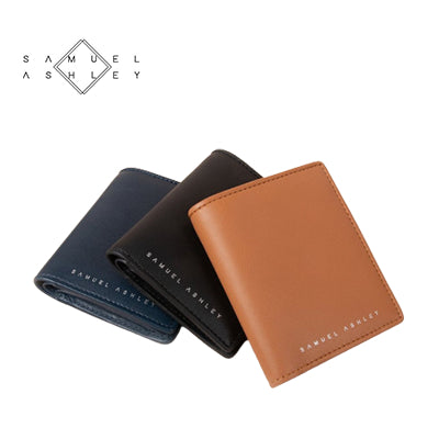 Samuel Ashley Chandler Italian Leather Vertical Bi-Fold with Coin Case (RFID Protected) Corporate Gifts Singapore