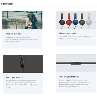 Sony Extra Bass™ Headphones with Mic Corporate Gifts Singapore