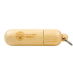 Cylinder-shaped Wooden USB Drive Corporate Gifts Singapore