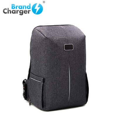 BrandCharger Phantom Smart Mobility Anti Theft Backpack showcasing its sleek design and high-quality fabric.