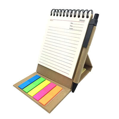 Eco Wire-O Notebook with post it note and pen Corporate Gifts Singapore