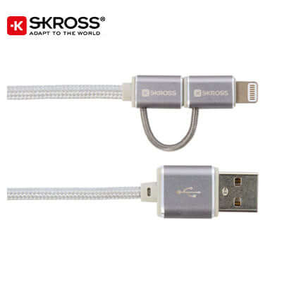SKROSS 2in1 Charge'n Sync Cable – Steel Line Corporate Gifts Singapore