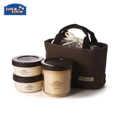 Lock & Lock BPA free 3 Pieces Rounded Lunch Box Set Corporate Gifts Singapore