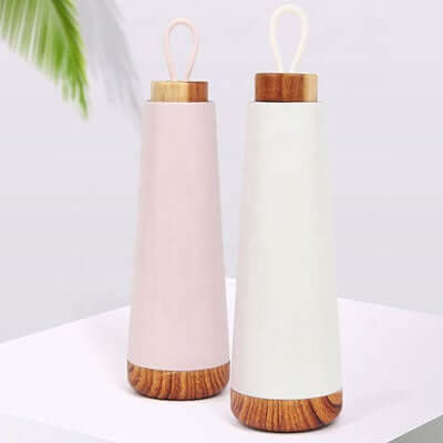 17oz Insulated Bottle with Wooden Lid Corporate Gifts Singapore