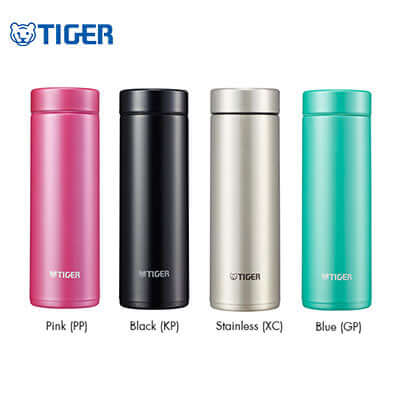 Tiger Stainless Steel Ultra Light Mug MMP-J in Pink, Black, Stainless, and Blue - Ideal as a Corporate Gift.