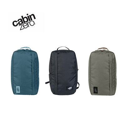 Cabinzero Classic Cross Body 11L in three colors, perfect for travel, urban exploration, and as a corporate gift.