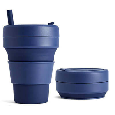 Eco-friendly Collapsible Cup with Straw Corporate Gifts Singapore