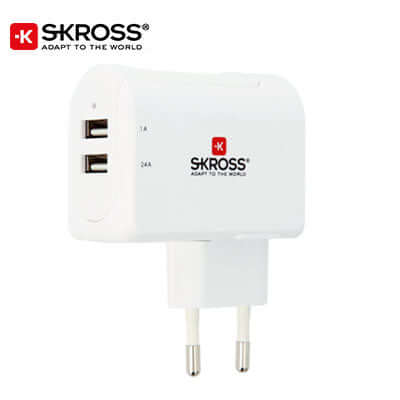 SKROSS 2 Port USB Charger - EURO Corporate Gifts Singapore