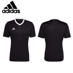 adidas Entrada 22 Jersey in black with V-neck design, perfect for sports and as a Corporate Gift Singapore.