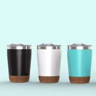 12oz Stainless Steel Vacuum Mug With Cork Base Corporate Gifts Singapore