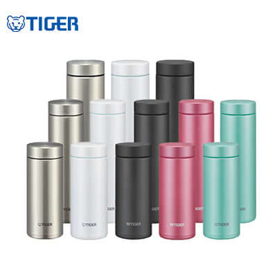 Tiger Tall Stainless Steel Bottle MMZ-A2 collection in various colors, ideal corporate gift for hydration.