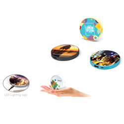 Round Wireless Charger with Metal Plating Corporate Gifts Singapore