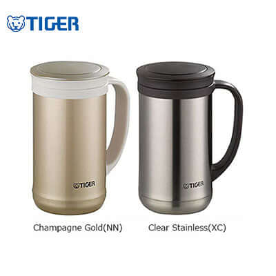 Tiger Stainless Steel Mug 0.50L MCM-T in Champagne Gold and Clear Stainless, perfect for corporate gift.