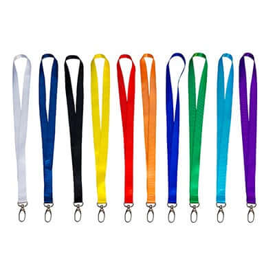 Colorful 20mm Nylon Lanyard with Oval Hook, ideal for corporate gift and trade show use.