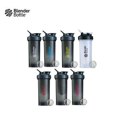 BlenderBottle Pro 45oz Shaker Bottle collection in various colors with Blender logo