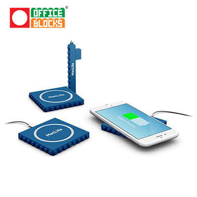 Office Blocks Wireless Charger 2 in 1 Corporate Gifts Singapore