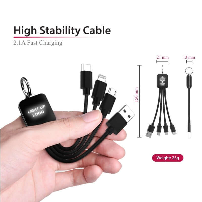 3 in 1 Fast Charging Cable (Rectangular) Corporate Gifts Singapore