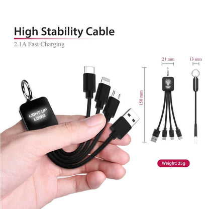3 in 1 Fast Charging Cable (Rectangular) Corporate Gifts Singapore