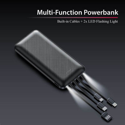 10000mAh Powerbank with 4 Built-in Cable Corporate Gifts Singapore