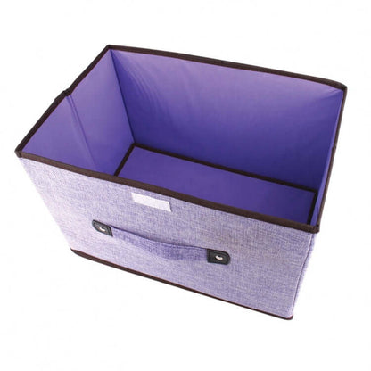 Foldable Storage Box in purple color with an interior lining, perfect for organizing and as a corporate gift.