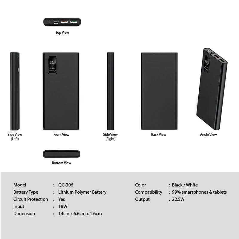 22.5W Super Charge 10000mAh Powerbank Corporate Gifts Singapore