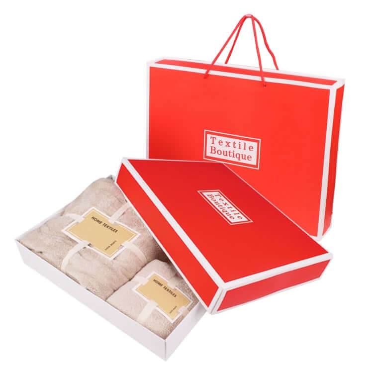 2pcs Towel Gift Set with Box Corporate Gifts Singapore