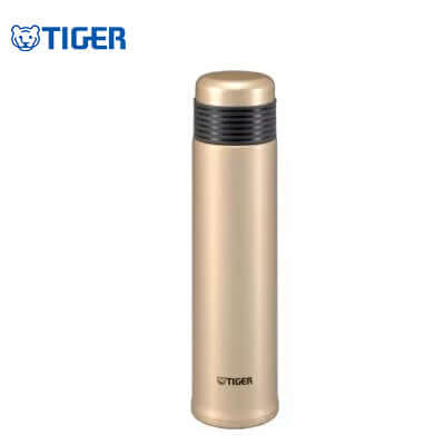 Tiger 500ml Stainless Steel Flask MSE-A50 in gold, perfect for hot or cold beverages, ideal as a corporate gift.