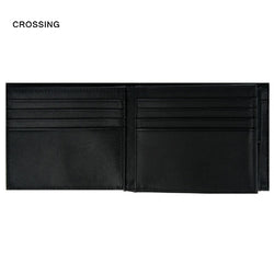Crossing Infinite Bi-Fold Leather Wallet With Flap And Coin Pouch RFID Corporate Gifts Singapore