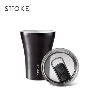 STTOKE Limited Edition Insulated Ceramic Cup 8oz with lid and sleek design for stylish beverage enjoyment.