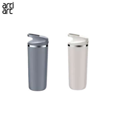artiart Antelope Suction Bottle in gray and white, ideal for corporate gifts and on-the-go hydration.