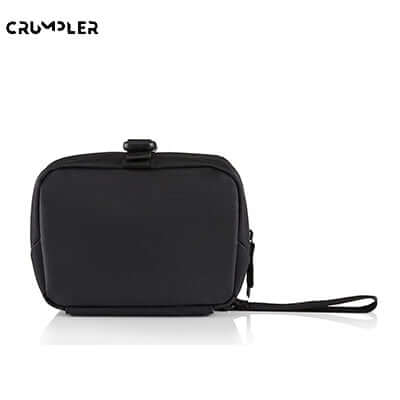 Crumpler Spritz Dopp Kit Toiletry Bag in sleek black design with convenient wrist strap.