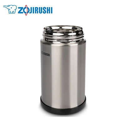 ZOJIRUSHI Stainless Steel Food Jar Set 0.75L for hot and cold food storage, perfect for on-the-go meals.
