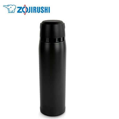 ZOJIRUSHI Stainless Thermal Bottle with Cup 1.03L in sleek black design for ultimate hydration.